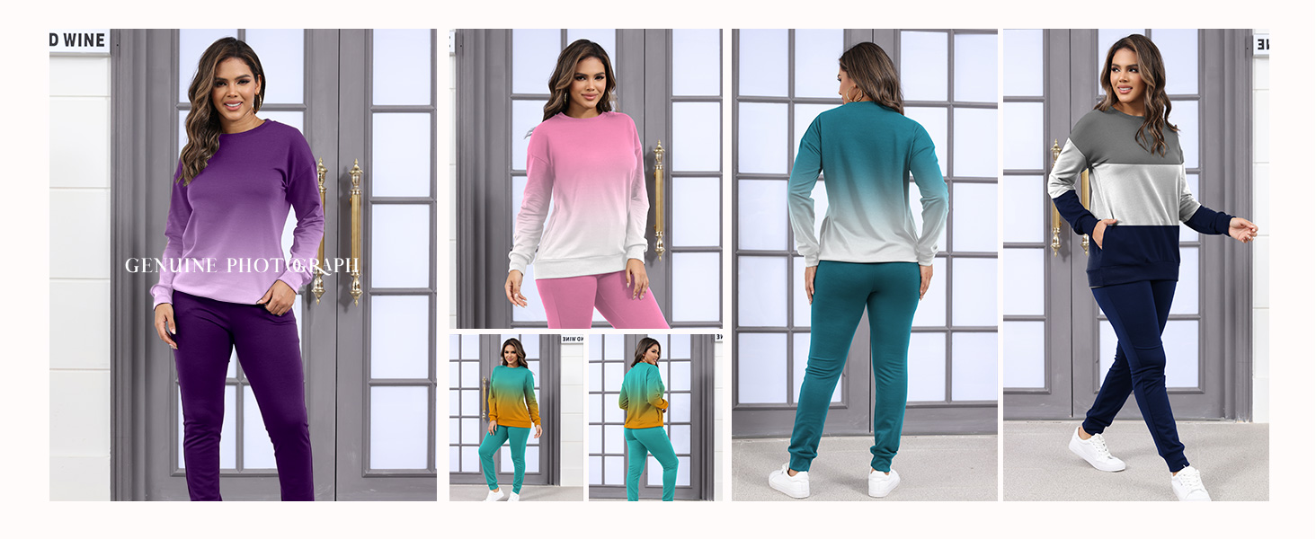 Two Piece Outfits For Women Casual Long Sleeve Sweatsuits